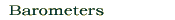 Barometers